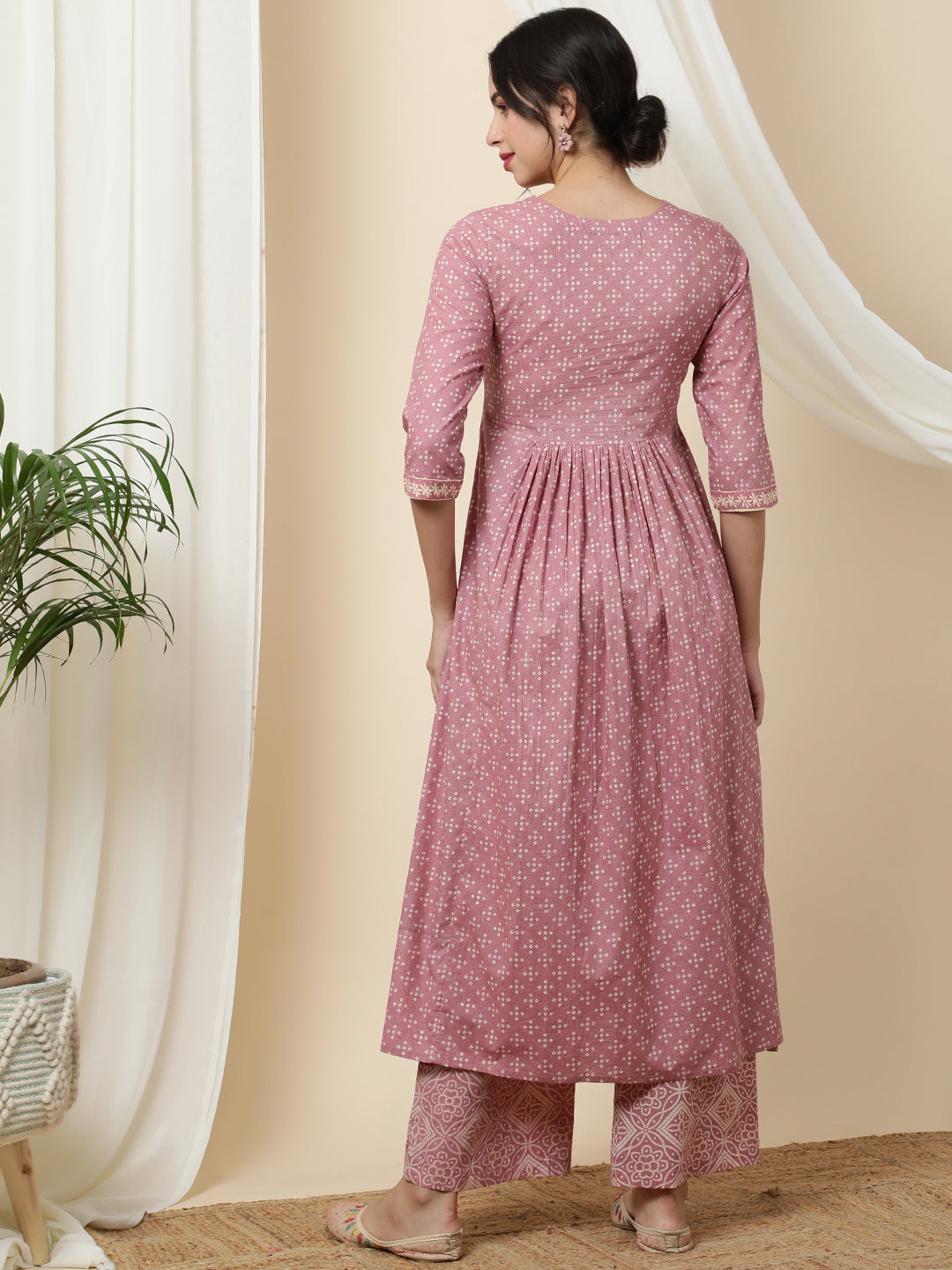 Kimayra pink rayon printed kurta – wholesale supplier