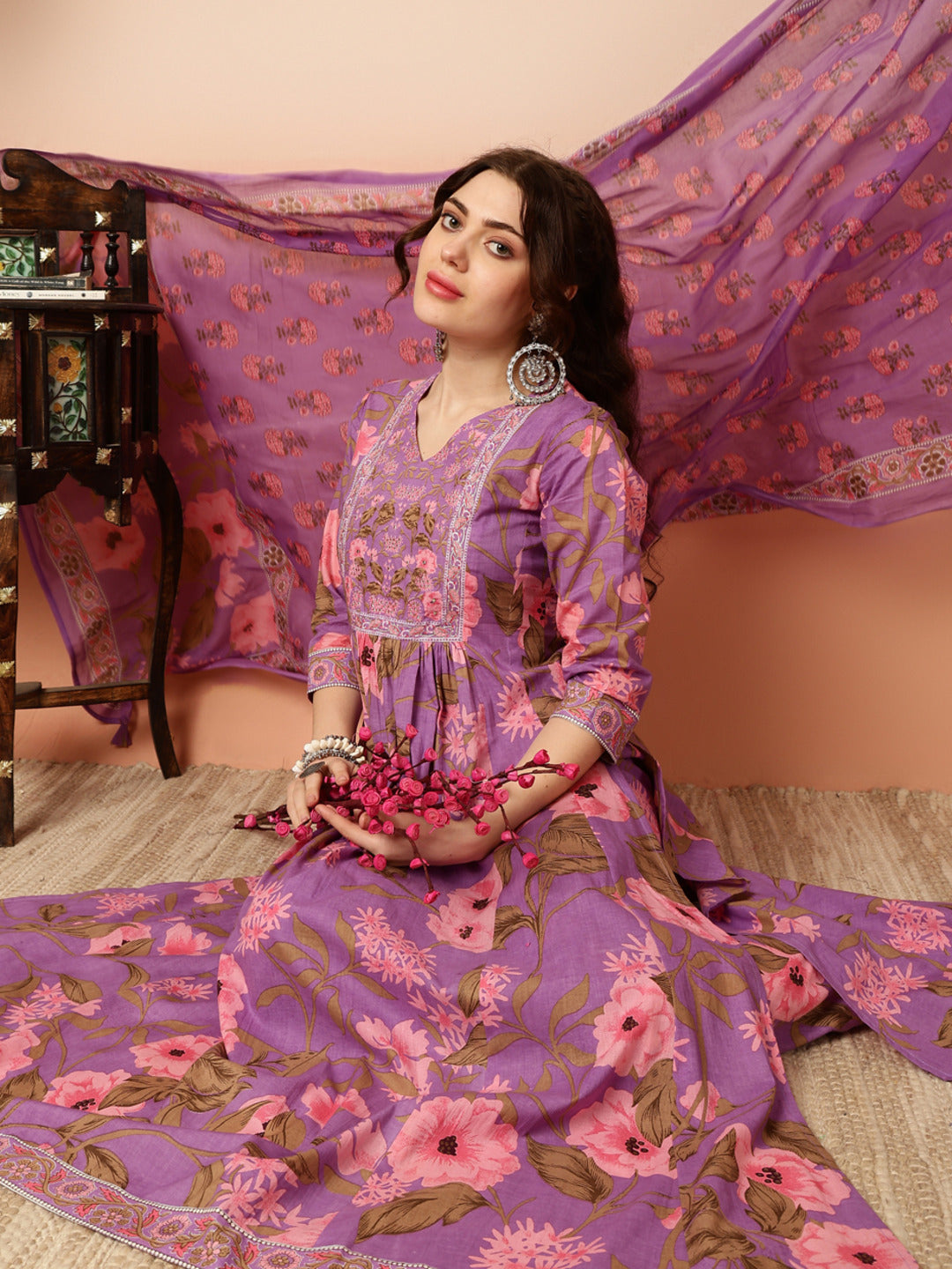 Kimayra purple kurta – wholesale manufacturer & exporter from India