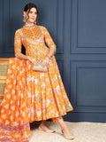 Kimayra orange cotton printed kurta – wholesale supplier