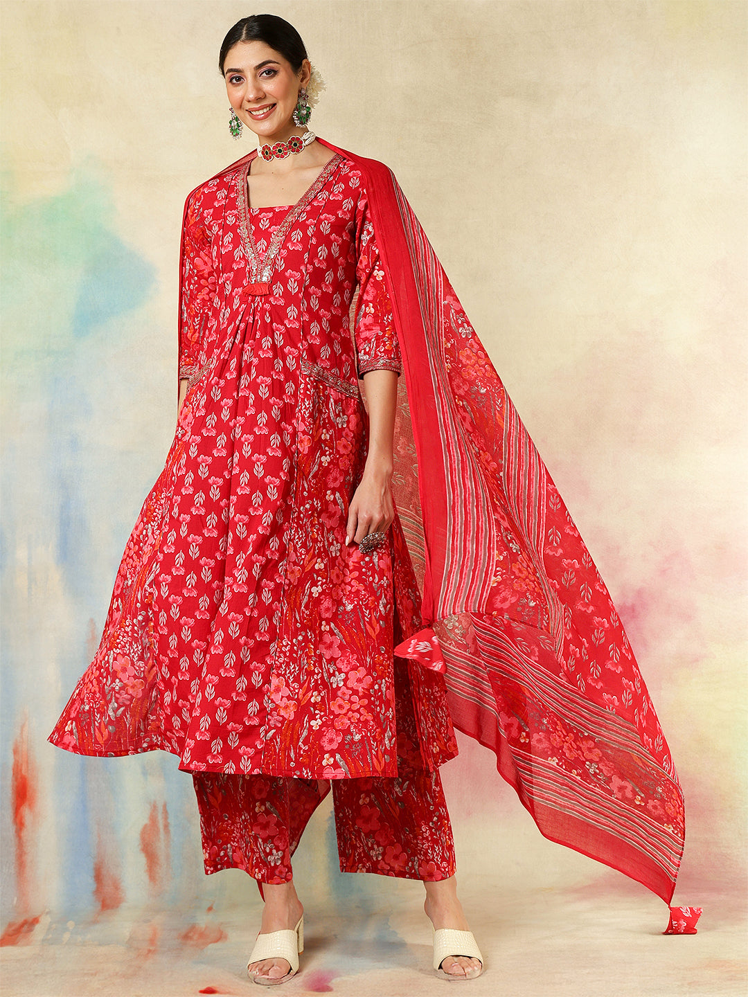 Kimayra cotton printed kurta suit set – wholesale manufacturer & exporter from India