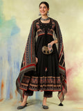 Kimayra black cotton printed kurta suit set – wholesale supplier